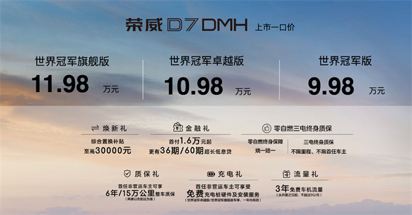 中国混动问鼎世界之巅，荣威DMH双车正式上市